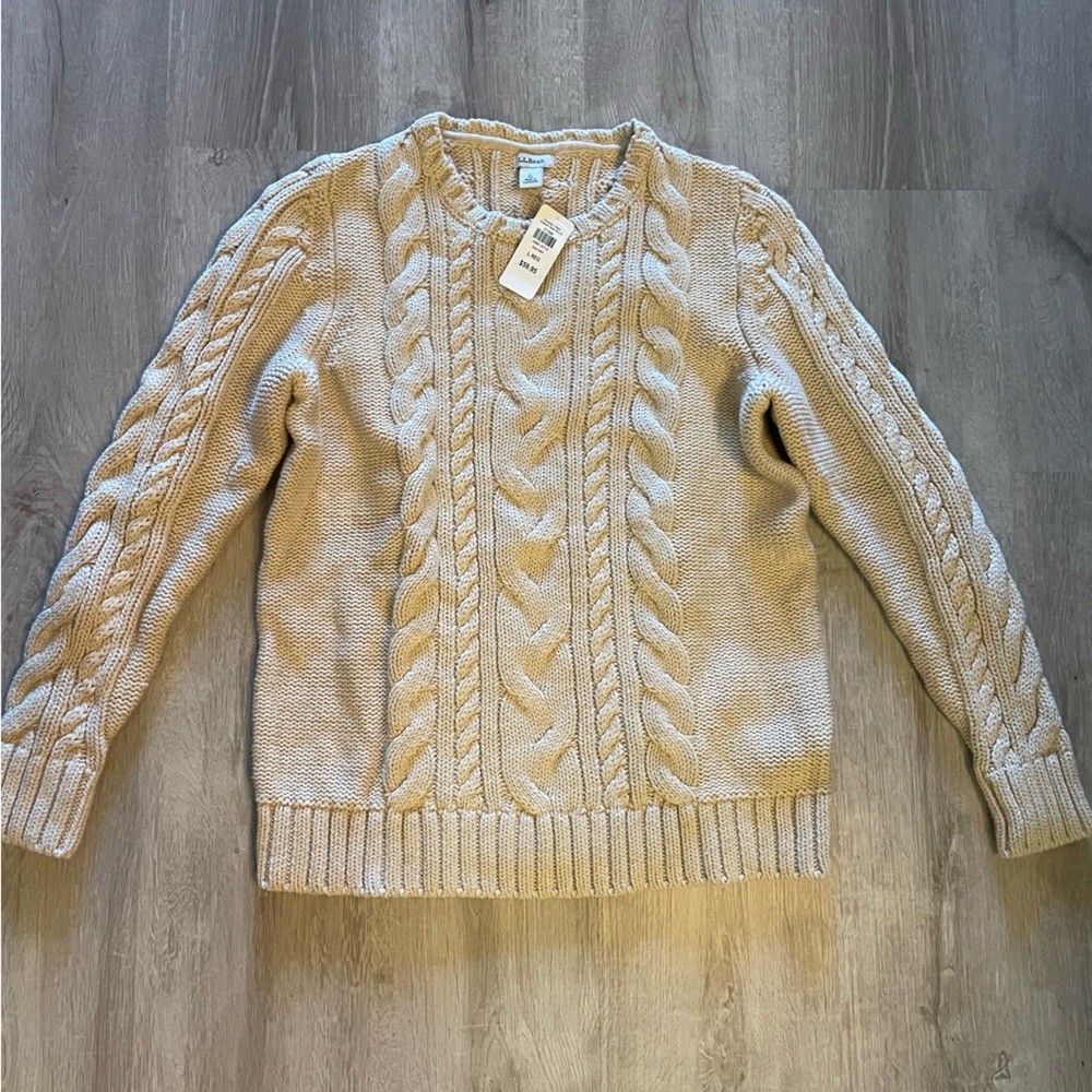 LL Bean Cableknit sweater